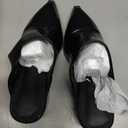 JeimPoey Womens Mules Pumps Point Closed Toe Slip-on Heels Stacked Chunky Block Heel Backless Clogs (10, Black Snake)