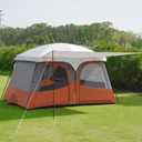 Vidalido Tents 6-8 Person Camping Tent with Extended Vestibule2 Room Weather Resistant Family TentsEasy Install Waterproof Outdoor Tent for Backpacking and Camping Hiking, 141.73 inches x 94.49 inches x 74.8"