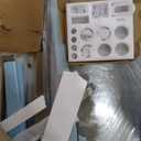 Frameless Shower Door, 4448" W x 76" H Double Sliding Shower Door, Matte Black Stainless Steel Components, 5/16" (8mm) Tempered Glass