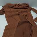 Women's Long Sleeve Maxi Bodycon Dresses Elegant Semi Formal Cocktail Knit Body Con Asymmetrical Weddding Guest (Brown)