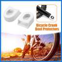 4 Pcs Silicone Bicycle Cycling Crank Boot Protectors Mountain Bike Sleeve Crank Arm Cover Protection White Auto Accessories