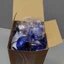 Thiccywoov 8 Pcs Large Christmas Flower Magnolia Flowers Christmas Tree Decoration Artificial Poinsettia Stems Velvet Xmas Ornaments for Xmas Tree Table Decor(Blue,12 Inch)