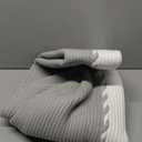 OIAHOMY 90L Blanket Basket for Living Room, Large Basket 23" x 23" x 13" with Handle, Laundry Hamper for Blankets, Pillows, Toy Storage for Kids, Dogs - Grey & White