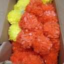 55 Inch Marigold Garland for Diwali Decoration Pooja Decoration Door Toran Set Door Hangings Decor Orange Garland for Diwali Day of The Dead Dia De Los Muertos Mexican Halloween Decor