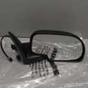 Side View Mirror Replacement Fit for 1999-2002 Chevy Silverado 1500 2500 HD 3500 HD,GMC Sierra 1500 2500 HD,GMC Yukon/Yukon XL 1500 Black Power Adjusted Heated Manual Folding Passenger Side