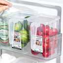 Refrigerator Storage Boxes transparent Fridge Side Door Food Fruit Vegetable Storage Container Kitchen Organizer,Type A (15 * 8 * 14 * 10cm)