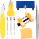 Watch Battery Replacement Kit - 9 PCS Professional Tool Set with Adjustable Case Opener, Back Remover, Holder & Precision Tools