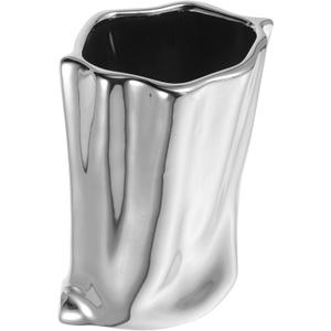 Ceramic Dried Flower Vase Modern Wrinkled Design for Elegant Wedding Centerpieces Decorative Container for Home Office and Table Decor