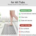 Bath Tub and Shower Mat Non Slip Bathtub Safety Mat with Powerful Suction Cups and Drain Holes, 27 x 16 Inch Soft Bathtub Mat Non Slip Bath Mat for Tub, Machine Washable, Easy to Clean, Dark Grey
