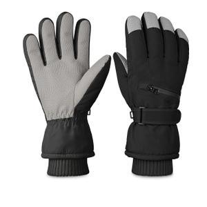 Winter Ski Gloves for Men & Women - Waterproof Thermal Windproof with Touchscreen,Non-Slip Grip for Outdoor Skiing Hiking Snowboard, Pack Of 2