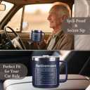 Happy Retirement Gifts for Men,14 Oz Funny Retirement Coffee Mug for Coworkers, Dad, Retired People, Friends, Teachers, Doctors, Boss, Dad, Funny Mug Xmas Present with Lids, Navy Blue