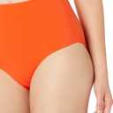 Amazon Essentials Women's High Waist Swim Bottom (Available in Plus Size) (Orange)