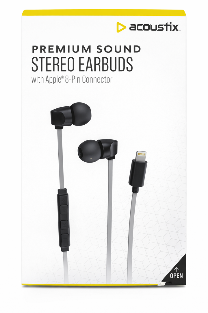 Acoustix Premium Sound Stereo Earbuds with Lightning Connector