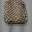 Laptop Backpack for Women, Corduroy College School Backpack Bookbag 15.6 inch Business Computer Travel Backpack (Checkered Brown)