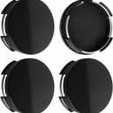 2.5Inch 63MM Wheel Center Caps for Toyota Corolla Camry Highlander RAV4 Rim Hub Caps, Pack of 4 (Gloss Black, Outer 63MM, Inner 61MM, Easy DIY Installation) (Outer 62.7MM , Inner 60.6MM)