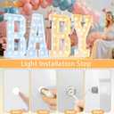 Pooqla 4 FT Marquee Light Up Letters, Cool White and Warm White Giant LED Sign Marquee Letter 4 Feet Tall, Big Mosaic Letter A for Balloons Birthday Party Anniversary Wedding Decorations