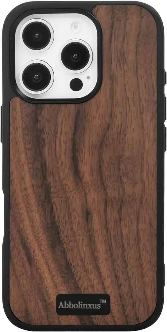 for iPhone 13 Pro Max Wood Case. Unique & Classy Shockproof Protective Cover. (Color Wood, iPhone 13 pro max (Walnut Wood, iPhone 13 pro 6.1")
