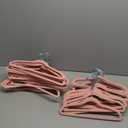 BAGIAL Kids Velvet Hangers 13.75 Inches Children's Clothes Hangers Non-Slip Baby Hangers for Infant/Toddler (Blush Pink,50pack)