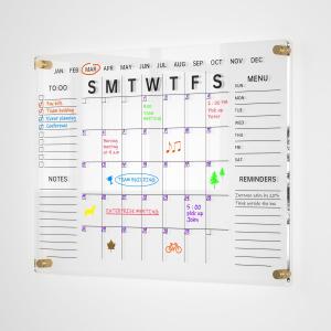 24x16" Acrylic Wall Calendar with Dry Erase Surface, Streamlined Monthly Planner Board, Includes Vibrant Markers, Eraser, Multi-Color Mounting Screws, & Easy Install Kit - Ideal for Home & Office 24x16" Acrylic Wall Calendar with Dry Erase Surface, Streamlined Monthly Planner Board, Includes Vibrant Markers, Eraser, Multi-Color Mounting Screws, & Easy Install Kit - Ideal for Home & Office