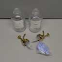 Molimoli Syrup Dispenser for Coffee Bars, Glass Syrup Bottle w. Pump, 16.9 oz 500 ml, Set of 2, Gold Upgraded Dispenser