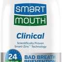SmartMouth Clinical Zinc Activated Mouthwash - Anti-Plaque & Anti-Gingivitis for Healthy Gum Support - All-Day Fresh Breath - Alcohol-Free, Sugar-Free, & Gluten-Free - Clean Mint - 16 fl oz