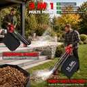 Leaf Blower Vacuum Mulcher Compatible for Milwaukee 18V Battery(No Battery)