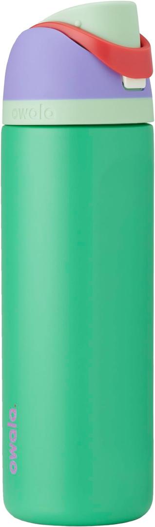 Owala Disney Princess FreeSip Insulated Stainless Steel Water Bottle with Straw for Sports and Travel, BPAFree Sports Water Bottle, 24 oz, Ariel