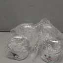 Whaline 4Pcs Large Christmas Hot Cocoa Bar Supplies Acrylic Sugar Bowl with Lid Spoon 13.5 oz Winter Snowman Santa Reindeer Candy Jar Clear Kitchen Storage Container for Coffee Bar Accessories