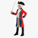 Morph - Revolutionary War Costume Kids - Colonial Costume Boys - British Red Coat Costume - Napoleon Costume Kids, Size Small