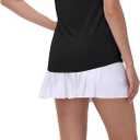 Women's Sleeveless Golf Polo Shirts Collared V Neck Tank Tops Moisture Wicking Tennis Workout Clothes Quick Dry (Black, XXL)