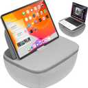 Lap Desk with Cushion - Ultra-Thick, CoolFoam 7 to 14.2 inch Laptop Tablet Stand - Washable Lycra Lap Pad Pillow Desk iPad Stand Phone Holder for Bed, Couch, Sofa, Home, Office, Gift Ideas