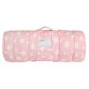 Toddler Nap Mat Pink for Girls Toddlers Sleeping Mat and Fleece Blanket, Lightweight Perfect for Toddlers Preschool, Daycare, Travel Sleeping Bag, Fit Standard Cot
