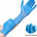3 x Disposable Nitrile Gloves, 5 Mil Thickness Latex-Free & Powder-Free Food Safe, Cooking, Cleaning Gloves (Blue of 50)