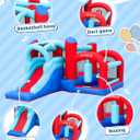 AirMyFun Inflatable Bounce House, Bouncy House with Slide,Indoor Outdoor Bounce House with Ball Pit,Basketball Hoop,Target Balls and Boxing,Inflatable Bouncer for Party