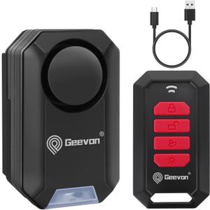Geevon Loud 135dB Bike Alarms for Ebikes, Wireless Bike Alarm with Remote, Anti-Theft Bicycle Motorcycle Alarm Wireless Security Sensor Alarms, IPX5 Waterproof