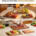 Bamboo Cutting Board Set of 3, Durable Wooden Chopping Boards with Distinctive Stand & Juice Grooves, Ideal for Meat, Vegetables, Fruit, Charcuterie Prep & Serving, Kitchen Essentials, Gifts for Mom