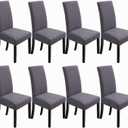 NORTHERN BROTHERS Cover for Chairs Dining Room Stretch Chair Covers, 8 Pack Chair Slipcovers Dining Chair Protector Cover for Hotel, Dining Room, Banquet (Dark Grey)