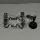 Rely+ 5 Arm Baby Candelabra Black Matte 8 Inch Taper Candle Holders Gothic Decorations Candlesticks Holder Home Decor Wedding Parties Centerpiece for Dining Table