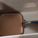 NutriChef Copper Pan Non-Stick Coating Inside, Hard-Anodized Look Heat Resistant Lacquer Outside, Silicone Handle NCSQPA, 1 Griddle, Style: Square flat griddle pan, 
Capacity	5 quarts