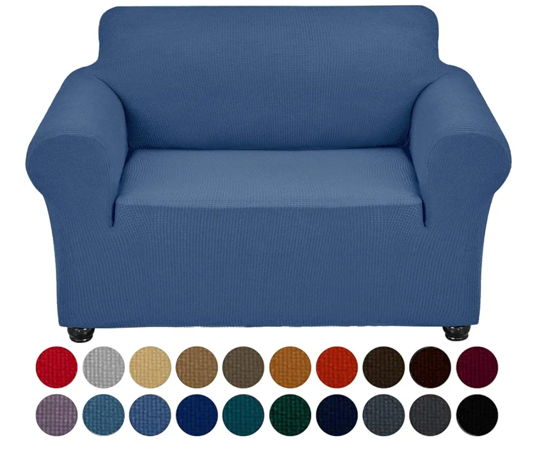 Joccun Stretch Chair Couch Cover,1-Piece Sofa Slipcover Spandex Jacquard Fabric Sofa Covers with Elastic Bottom, Washable Furniture Protector for Dogs, Cats, Kids (Armchair, Riverside)