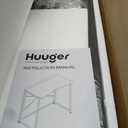 Huuger Folding Desk for Small Spaces, 39.3 Inch Foldable Computer Table, for Home Office, Study, Bedroom, Dorm, Space Saving, Small Writing Work Office Computer Desk, Easy to Fold, Rustic Brown, 18.9"D x 39.4"W