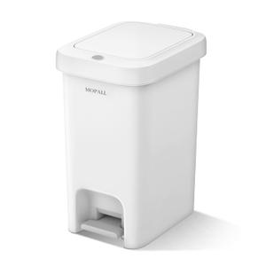 MOPALL 16.5L/4.4Gal Bathroom Trash Can with Lid Soft Close, Slim Trash Can with Pop-Up Lid & Step On Foot Pedal, Garbage Can Waste Bin Trash Bin Wastebasket for Home Kitchen Garage Apartment Office RV