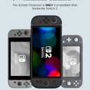 TRANSNOVO 2-Pack Screen Protector Tempered Glass Compatible with Nintendo Switch 2 2025 [9H Hardness], Bubble-Free, Anti-Scratch, HD Clear with Alignment Frame Travel Case Friendly Cover Accessories