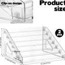 2 Pcs 7 Tier Acrylic Greeting Card Display Stand Portable Display Rack Storage Sticker Organizer Stamp Postcard Mail Greeting Card Holder Portable Display Rack Holder