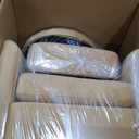 LINSY Accent Chair with Ottoman, Modern Barrel Chair Small Armchair Reading Chair with Footrest, Comfy Round Arms Chair for Living Room Bedroom Reading Room, Velvet, Yellow