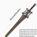 He Man's Sword of Power - All Metal Decorative Sword with Display Plaque, Leather Wrapped Handle, Stainless Steel Blade and Alloy Accessories