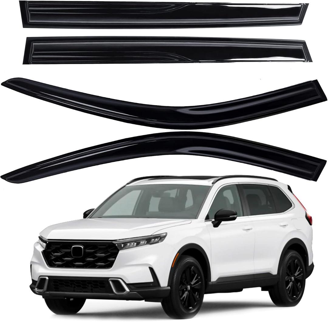 AUXKO Outside Tape-On Window Rain Guards for Honda CRV 2023-2025 2026 2027