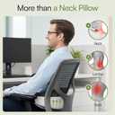 Neck Pillow for Traveling - Bamboo Charcoal Memory Foam with 360 Chin Support for Airplane, Soft & Breathable, Seamless Design, Removable Cover, Travel Accessories Included