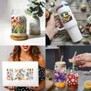 4Sheets Dog Pawprints UV DTF Cup Wraps Winter UV DTF Transfer Waterproof Sticker for Glass Cups Furniture Craft DIY Crafts Rub on Transfer Stickers for DIY Water Bottle Laptop Decal Wood Car 1798