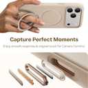 TORRAS Q3 Silicone 360 Spin for iPhone 17 Pro Case with Stand, Fit for MagSafe, Magnetic Ring Kickstand with Camera Control, Liquid Silicone Rubber Soft Phone Case for iPhone 17 Pro 6.3'', Dune Beige